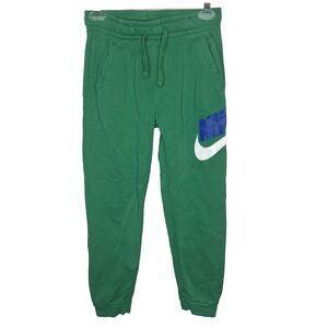Nike Club Fleece Sweatpants Boys Youth Large Green Joggers Athletic Pants Kids L